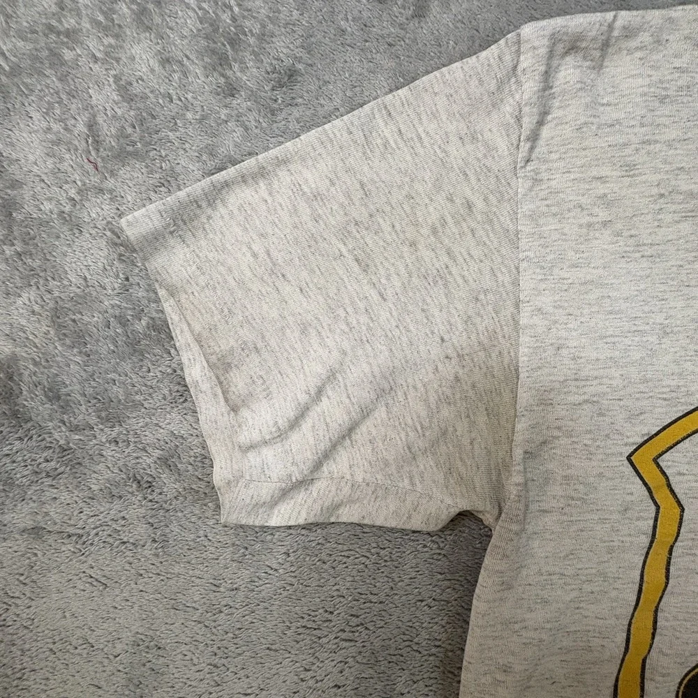 VTG TNT Men's L Gray 1991 Pittsburgh Pirates MLB Champions Distressed Stained T